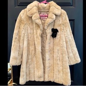 COPY - Vintage Y2K Beige Faux Fur Juicy Couture Coat